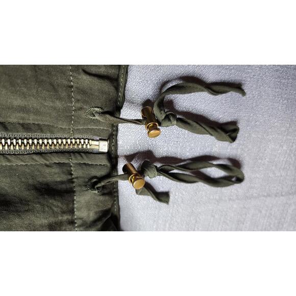 Chic Olive Green Zip-Up Jacket size 10 women's bomber jacket - Picture 6 of 6